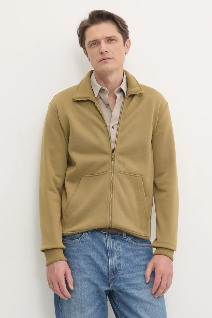 Μπλούζα Calvin Klein Jeans χωρίς κουκούλα πράσινο J30J326778