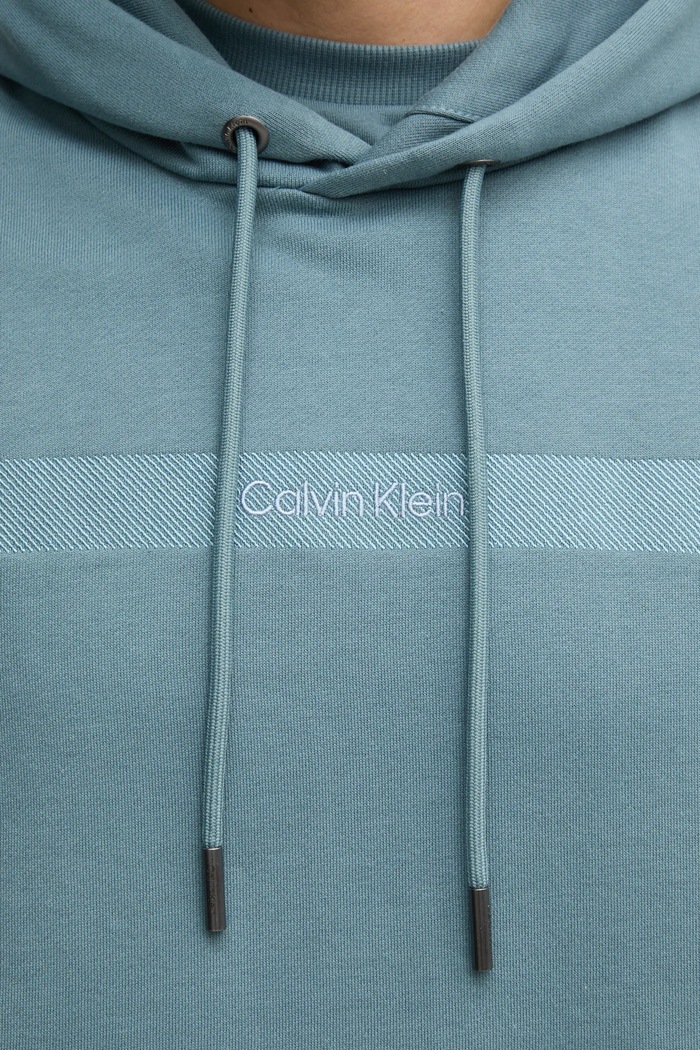 Pamučna dukserica Calvin Klein K10K113768 tirkizna