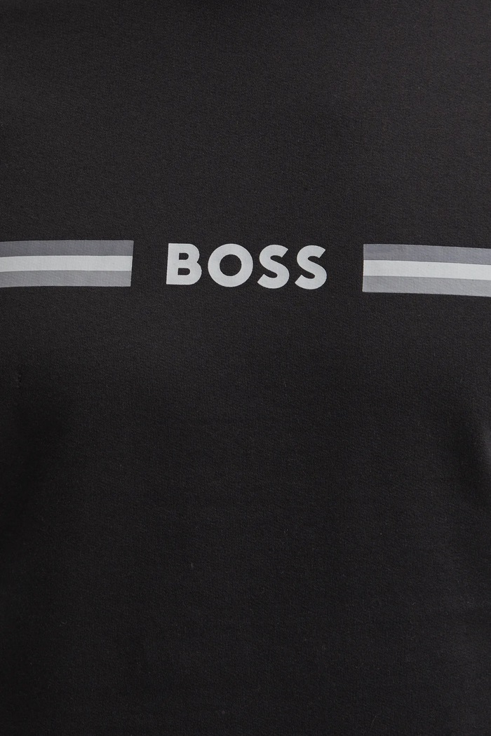BOSS bluza bawełniana lounge czarny 50535854