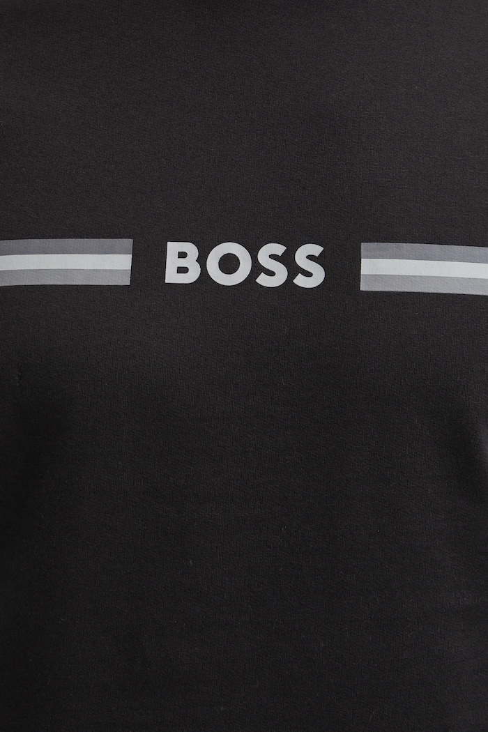 BOSS bluza bawełniana lounge czarny 50535854