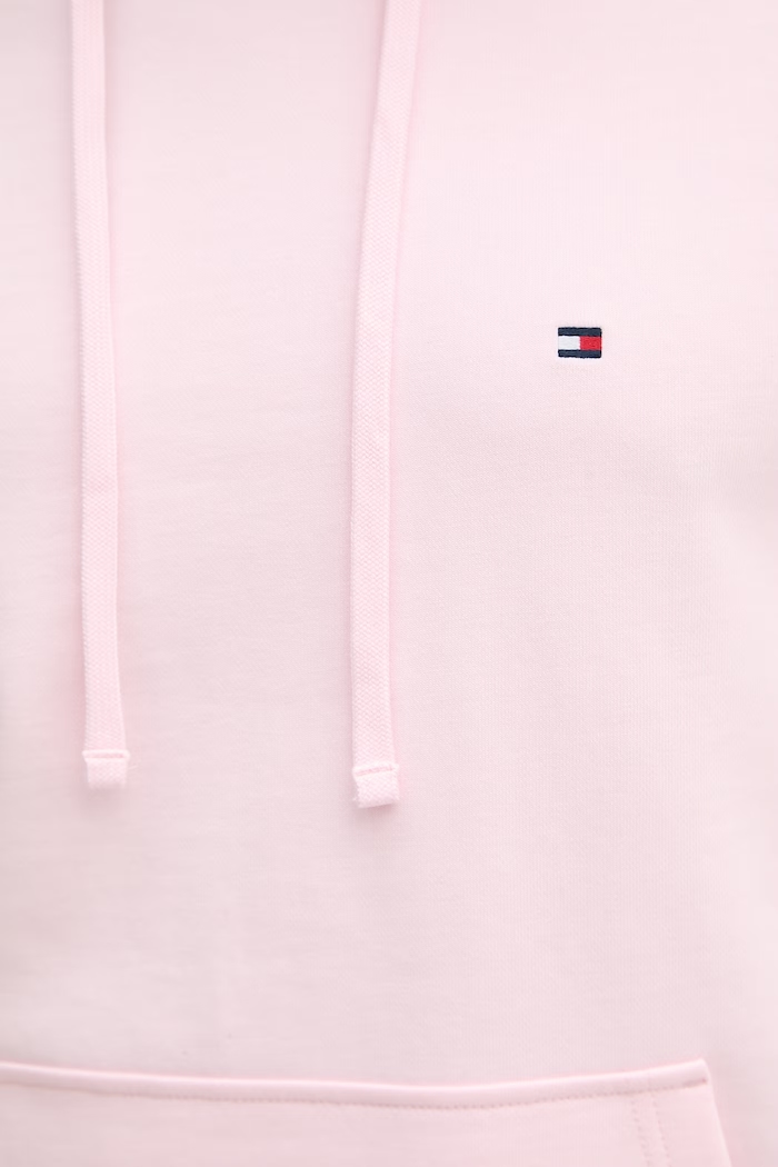 Tommy Hilfiger kapucnis melegítőfelső férfi pamut MW0MW37235 rózsaszín