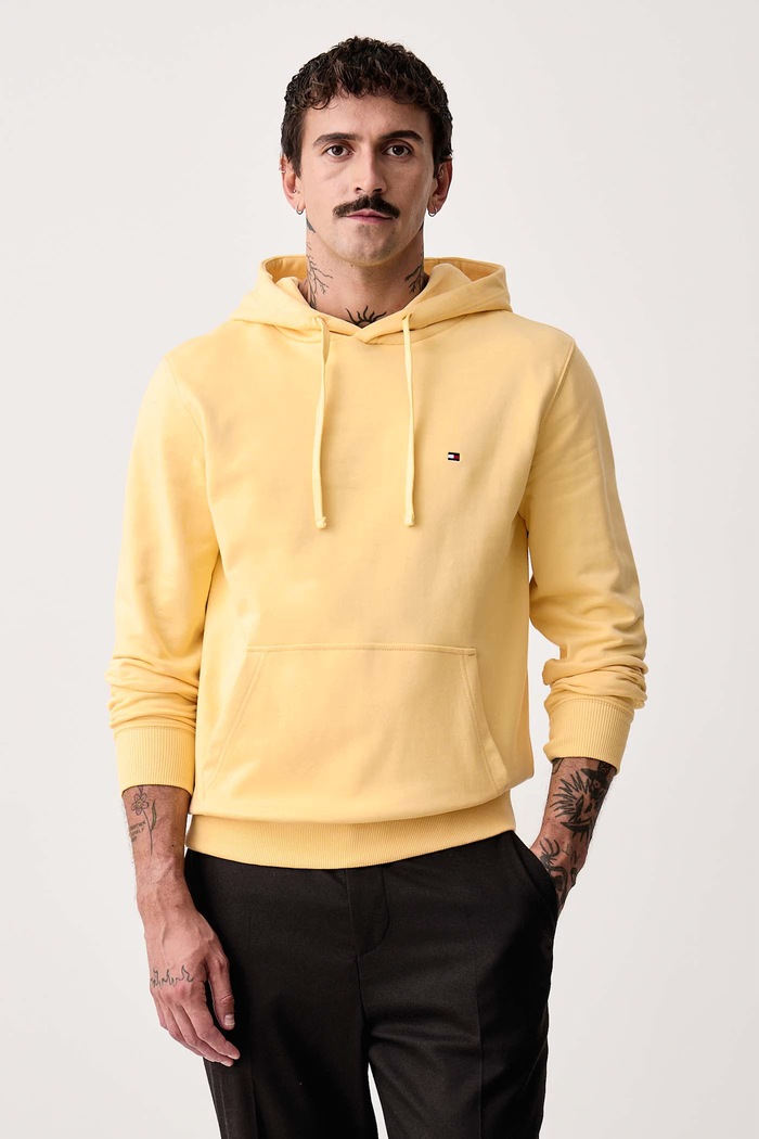 Tommy Hilfiger Bluza z kapturem męska bawełniana żółty MW0MW37235
