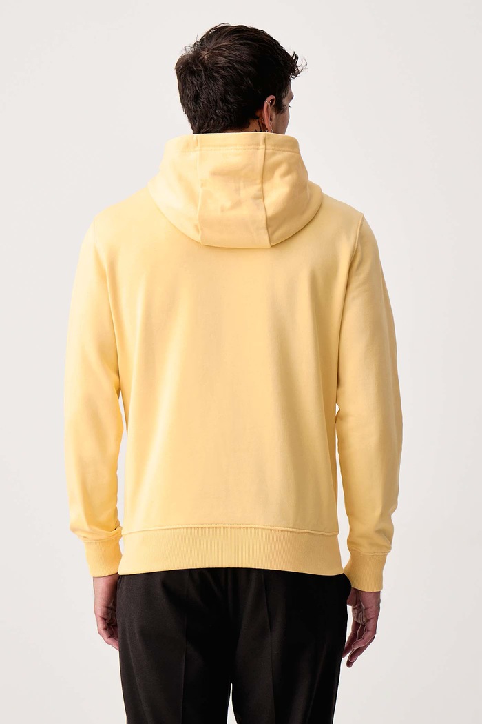 Odzież Tommy Hilfiger Bluza z kapturem męska bawełniana MW0MW37235 żółty