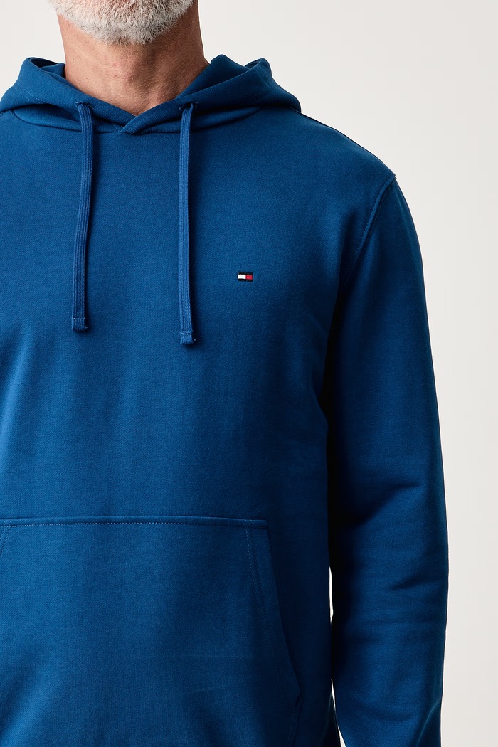 Bluza z kapturem męska bawełniana Tommy Hilfiger MW0MW37235 niebieski
