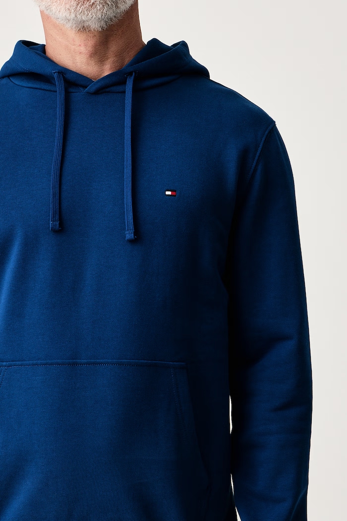 Bluza z kapturem męska bawełniana Tommy Hilfiger MW0MW37235 niebieski