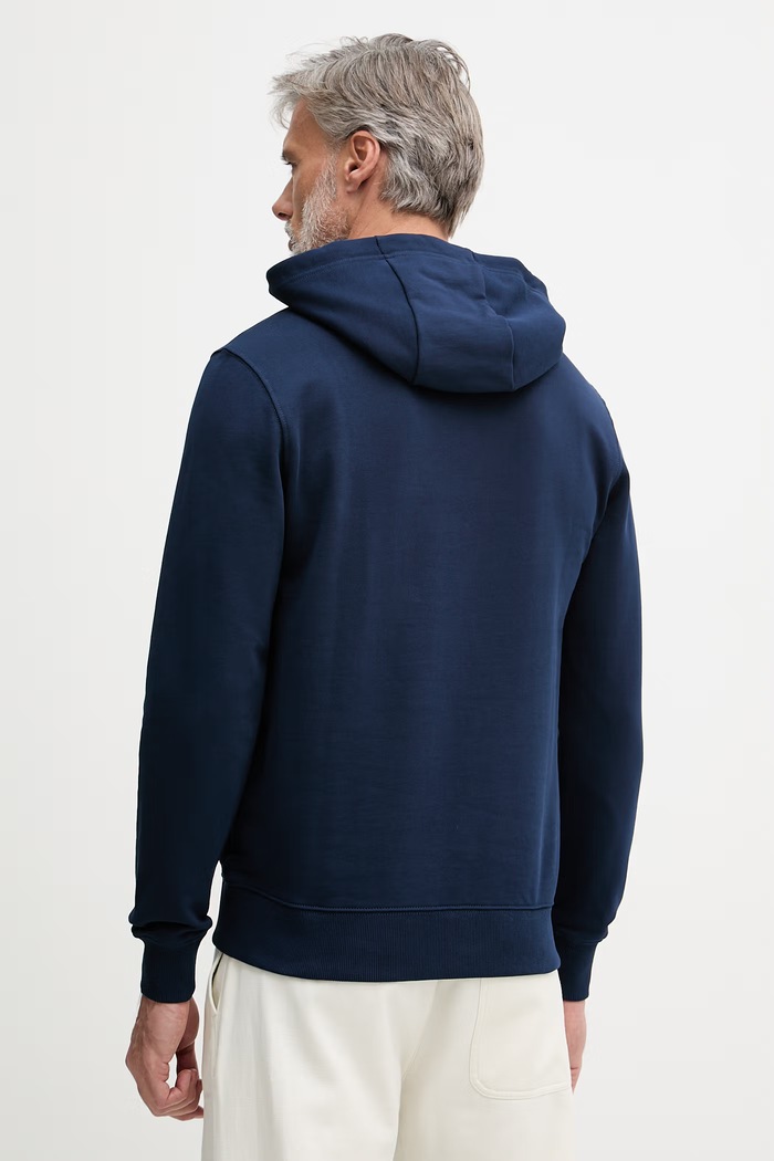 Ruházat Tommy Hilfiger kapucnis melegítőfelső férfi pamut MW0MW37235 sötétkék