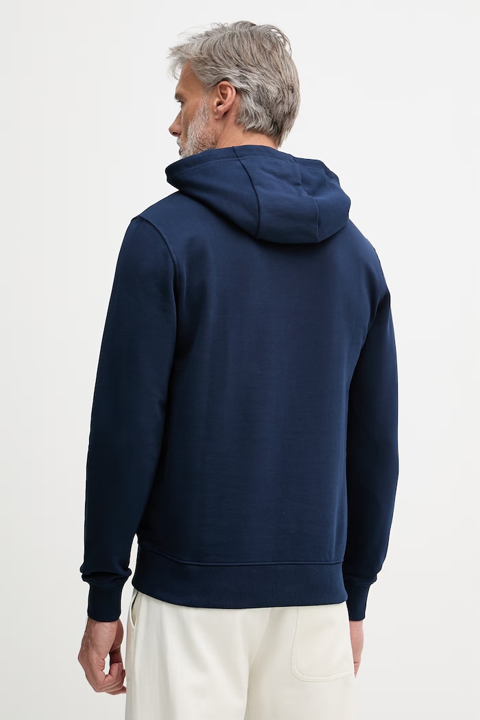 Ruházat Tommy Hilfiger kapucnis melegítőfelső férfi pamut MW0MW37235 sötétkék