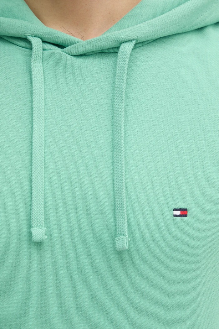 Tommy Hilfiger hanorac cu glugă bărbătesc din bumbac MW0MW37235 verde
