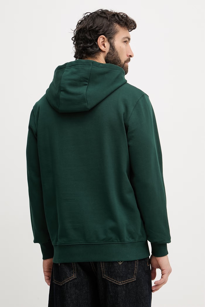 Îmbrăcăminte Tommy Hilfiger Hanorac cu glugă bărbați din bumbac MW0MW37235 verde