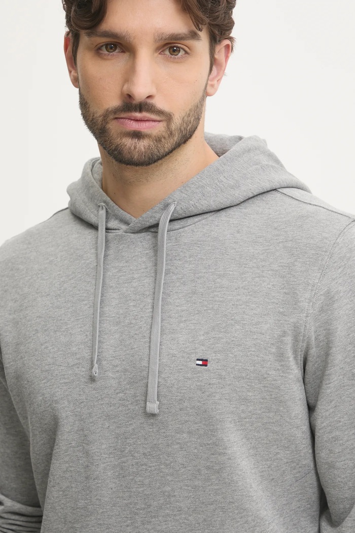 Tommy Hilfiger dukserica sa kapuljačom za muškarce od pamuka siva MW0MW37235
