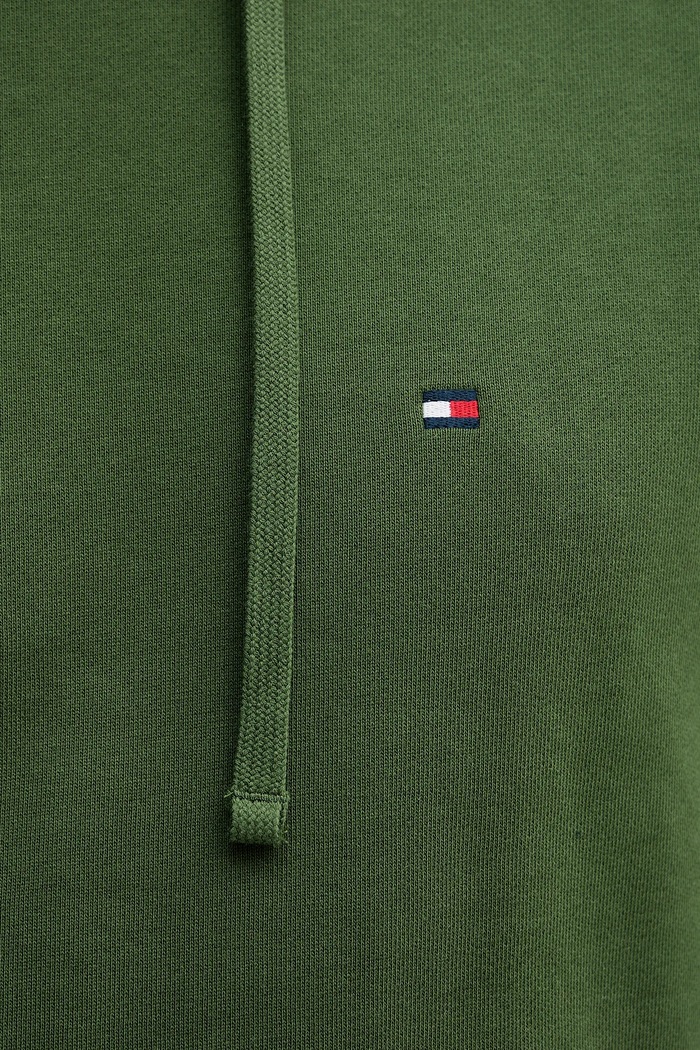 Tommy Hilfiger hanorac cu glugă bărbați din bumbac MW0MW37235 verde