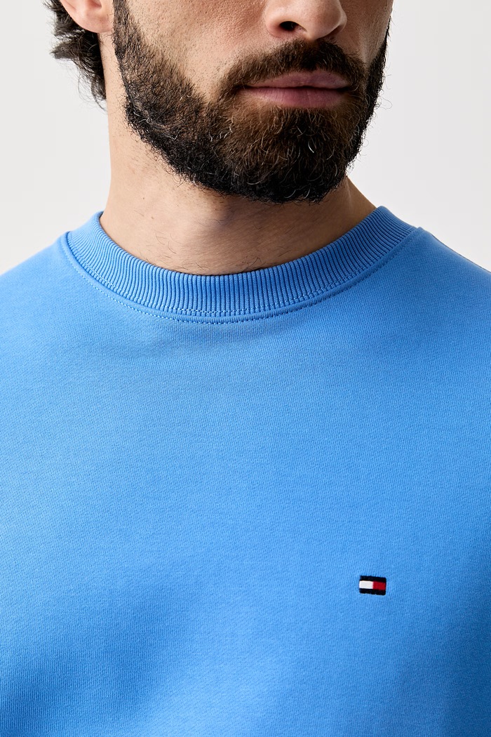 Tommy Hilfiger μπλούζα ανδρική βαμβακερή MW0MW37237 μπλε