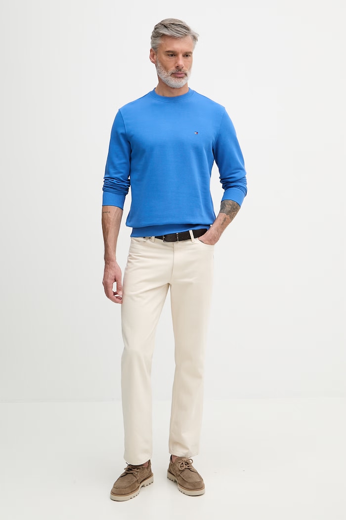 Tommy Hilfiger férfi pamut melegítőfelső MW0MW37237 kék SS26