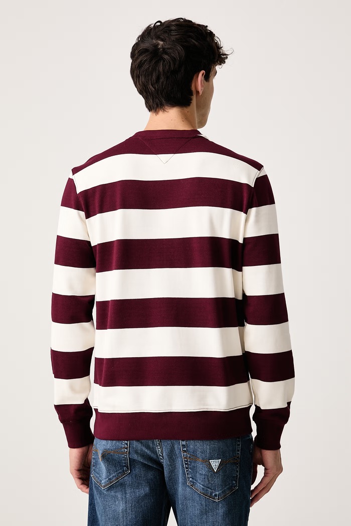 Îmbrăcăminte Tommy Hilfiger Hanorac pentru bărbați din bumbac MW0MW37237 burgundia
