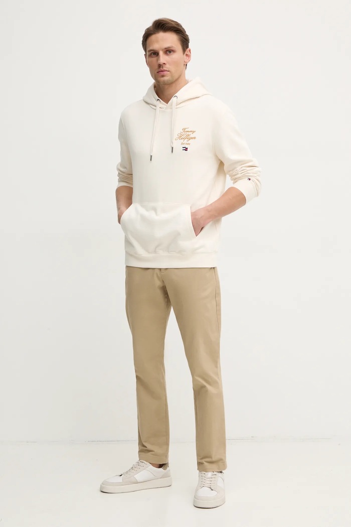 Tommy Hilfiger felpa MW0MW37475 beige SS25