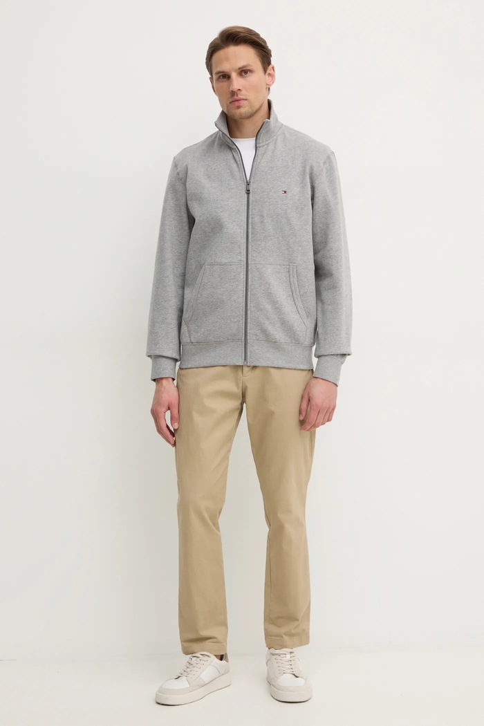 Mikina Tommy Hilfiger MW0MW38083 šedá SS25