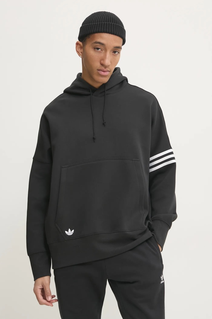 Mikina adidas Originals Neuclassics s kapucí černá JC9937
