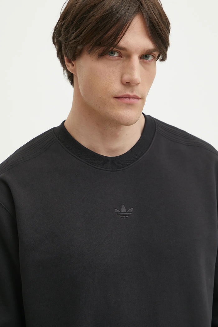 Bombažen pulover adidas Originals Essential črna JC9574