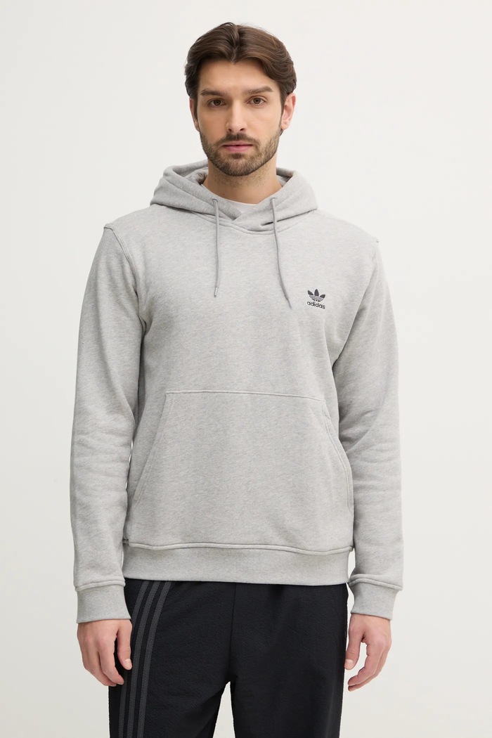 adidas Originals Хлопковая кофта adidas Originals Essential серый JD2405