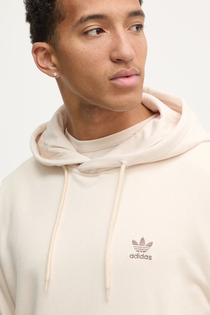 Pamučna dukserica adidas Originals Essential bež JD2408