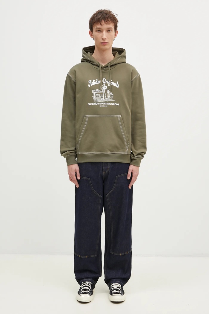 adidas Originals cotton sweatshirt Wabash JP4482 green