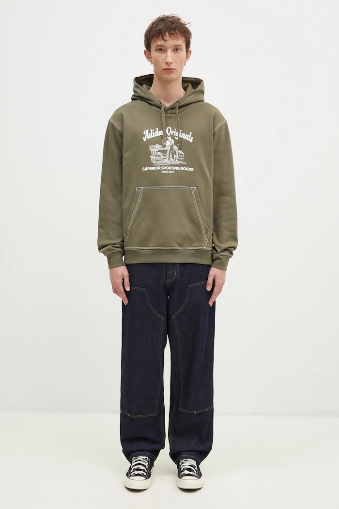 adidas Originals cotton sweatshirt Wabash JP4482 green