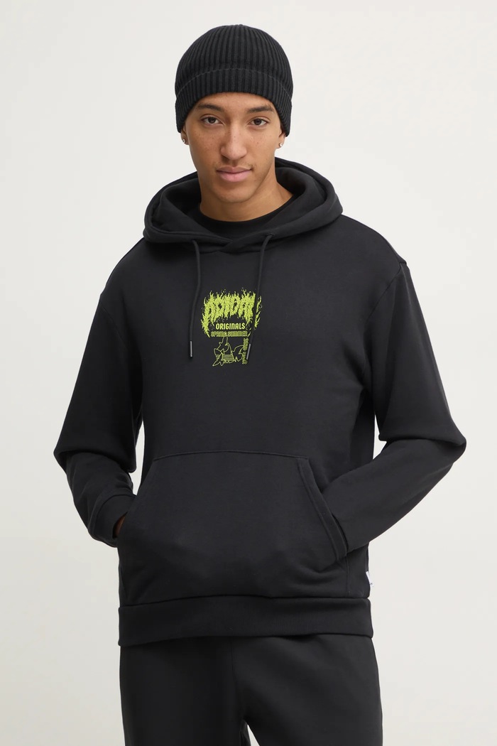 Odzież adidas Originals bluza bawełniana Q12 TS DEATH ho JN5703 czarny
