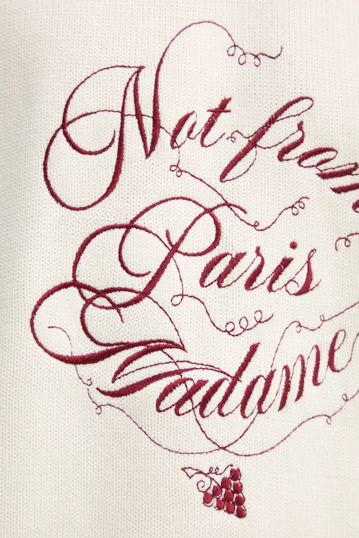 Vlněný svetr Drôle de Monsieur Le Pull Slogan Vignes F.PO178.WO023.CM béžová