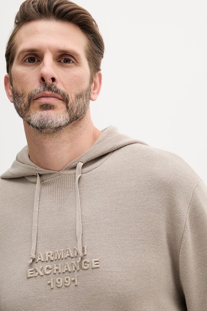 Sweter wełniany Armani Exchange XM000694.AF11982 beżowy