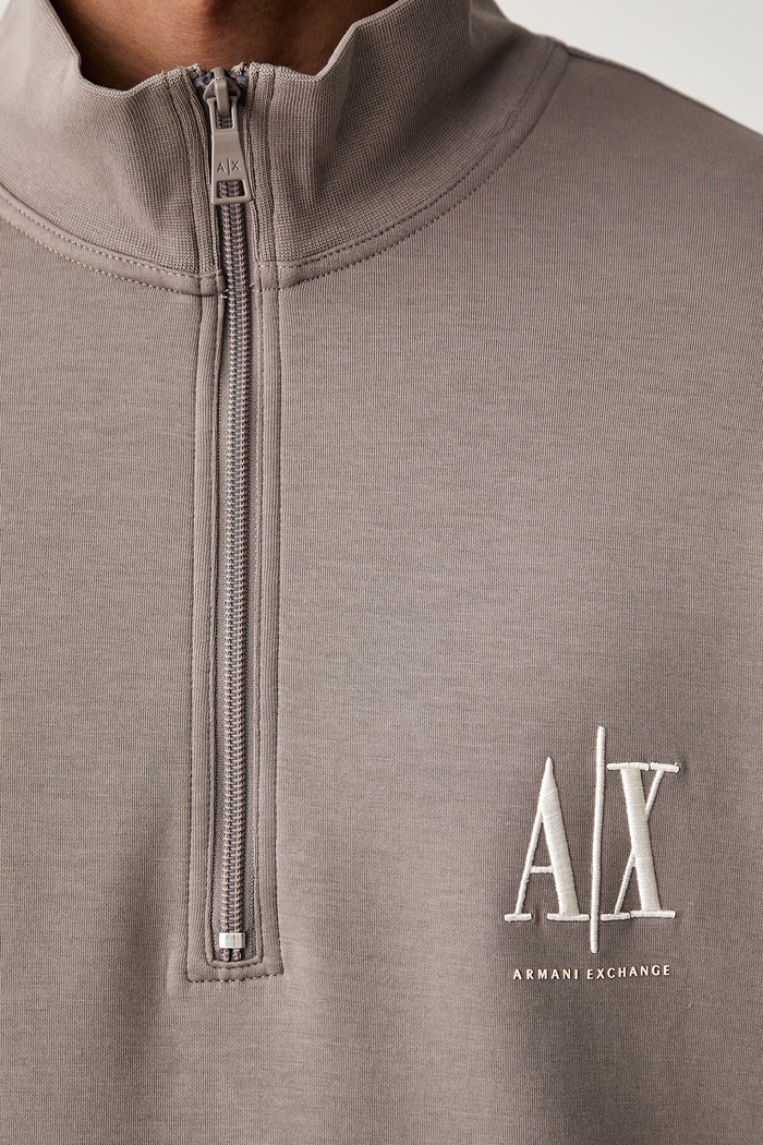 Armani Exchange mikina pánska s bavlnou XM000370.AF10818.NOS hnedá