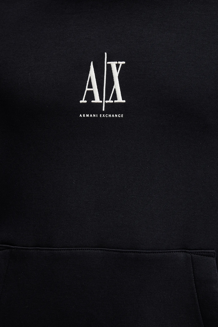 Armani Exchange pulover s kapuco moški z bombažem XM000369.AF10818.NOS mornarsko modra