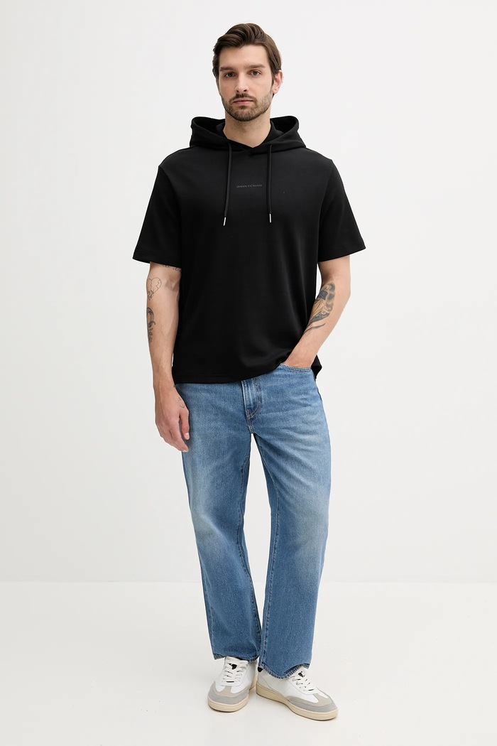 Armani Exchange bluza bawełniana XM000495.AF10365 czarny SS25