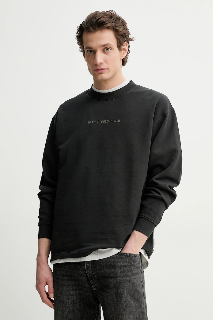 Marc O'Polo bluza bawełniana nadruk szary 5000006057