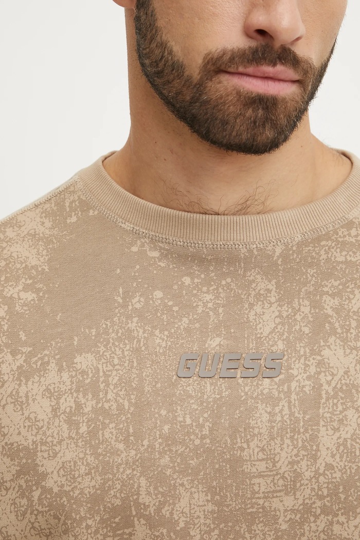 Guess felpa in cotone GOTAM Z5RQ17.K9YI1 beige