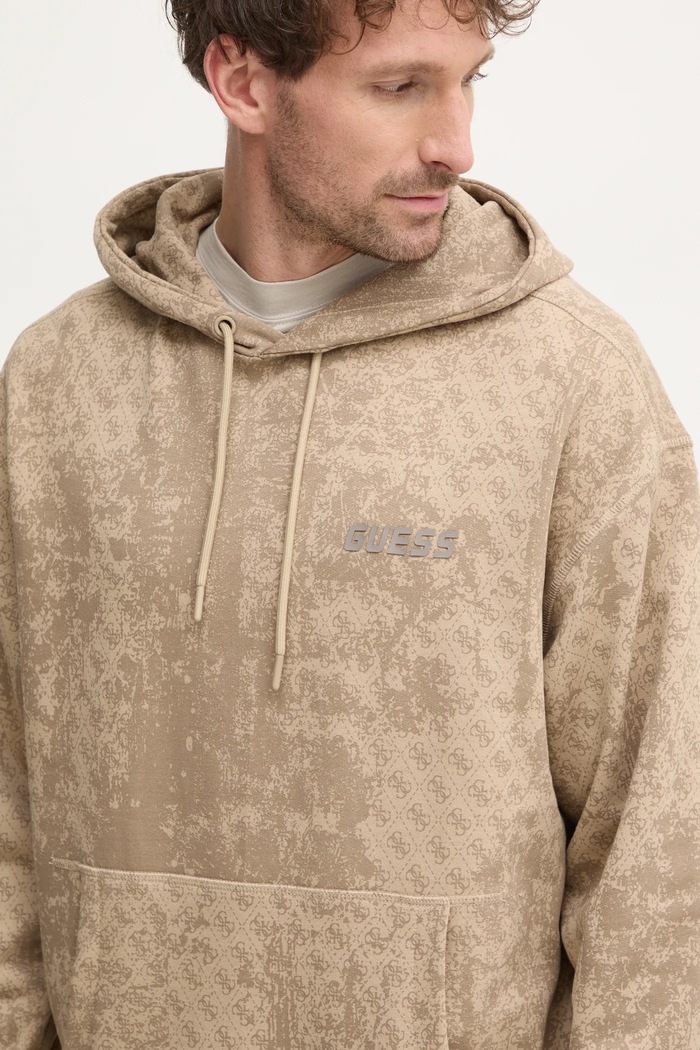 Guess bluza bawełniana GOTAM beżowy Z5RQ16.K9YI1