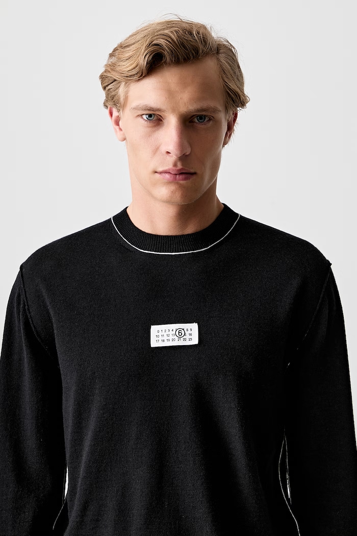 MM6 Maison Margiela sveter s vlnou pánsky čierna SH0HL0017