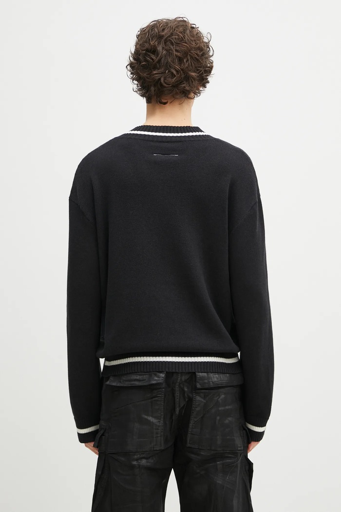 Odzież MM6 Maison Margiela sweter z domieszką wełny SH0HN0002 czarny