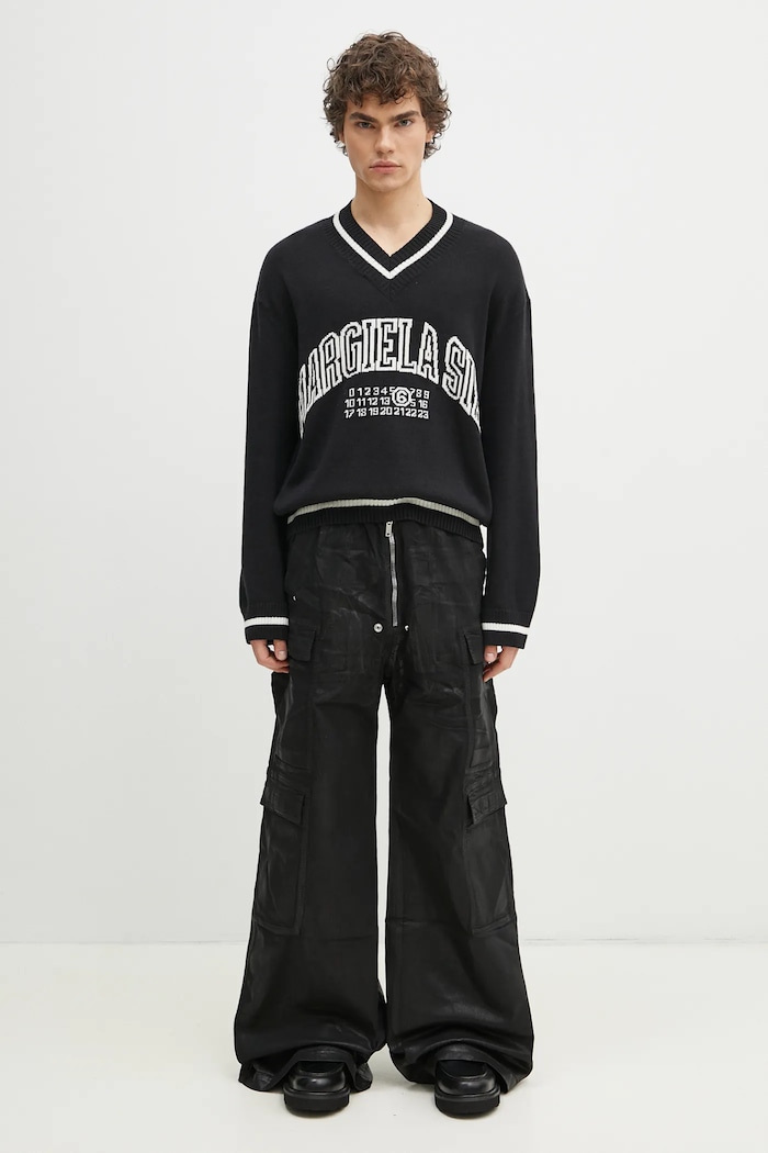 MM6 Maison Margiela sweter z domieszką wełny SH0HN0002 czarny