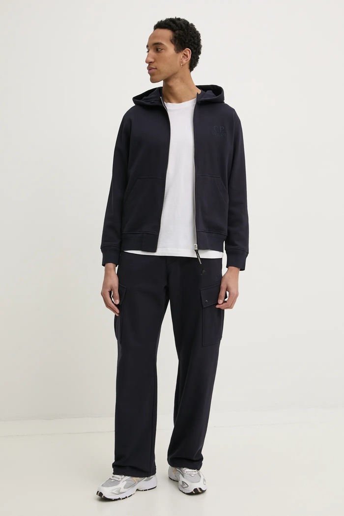 C.P. Company bluza bawełniana 18CMSS044A005086W granatowy SS25