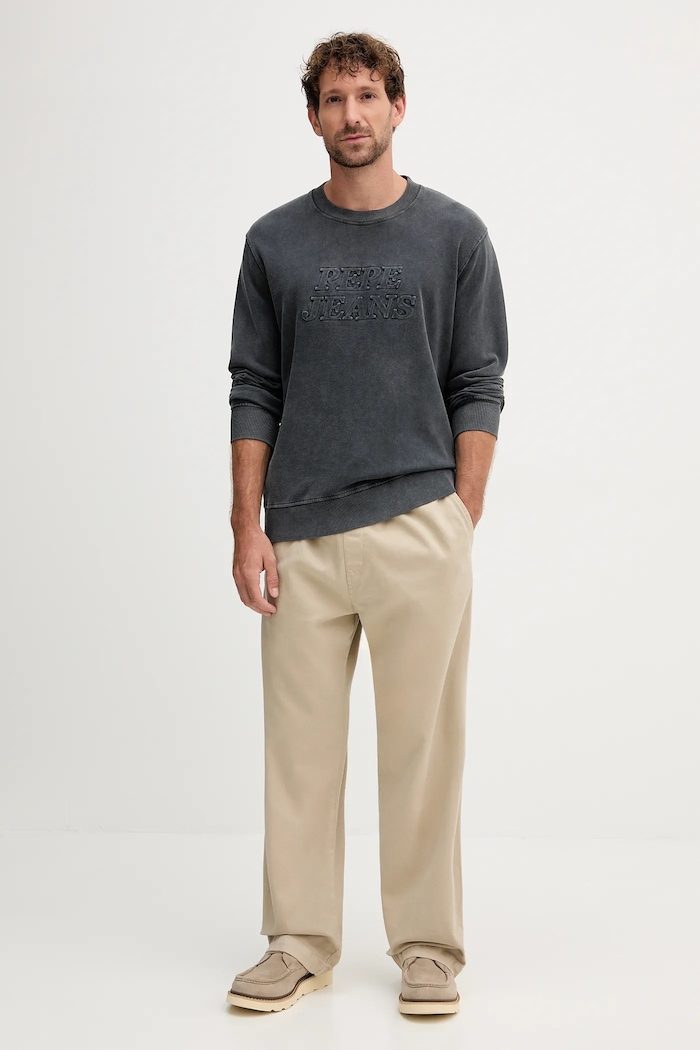 Pepe Jeans bluza bawełniana DARIUS CREW PM582760 szary SS25