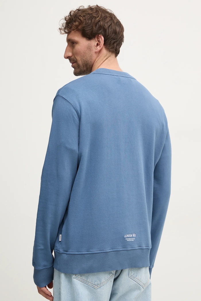 Odzież Pepe Jeans bluza bawełniana DARIUS CREW PM582760 niebieski
