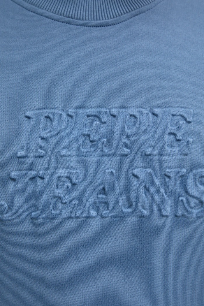 Pepe Jeans bluza bawełniana DARIUS CREW PM582760 niebieski