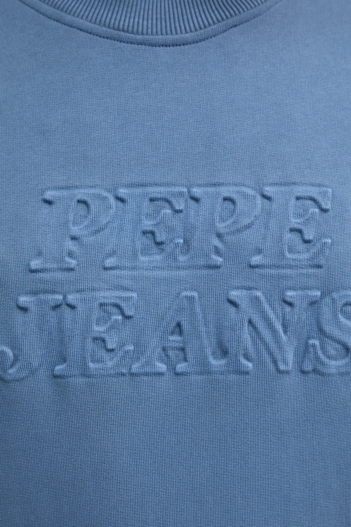 Pepe Jeans bluza bawełniana DARIUS CREW PM582760 niebieski