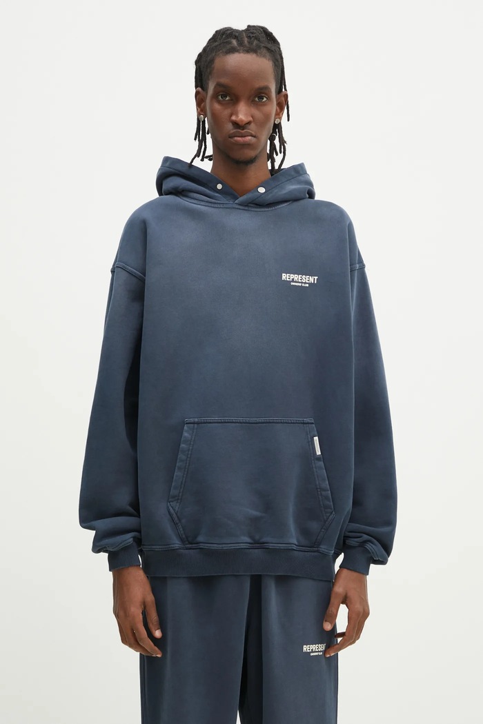 Represent cotton sweatshirt Owners Club Hoodie cotton blue OCM41113.224