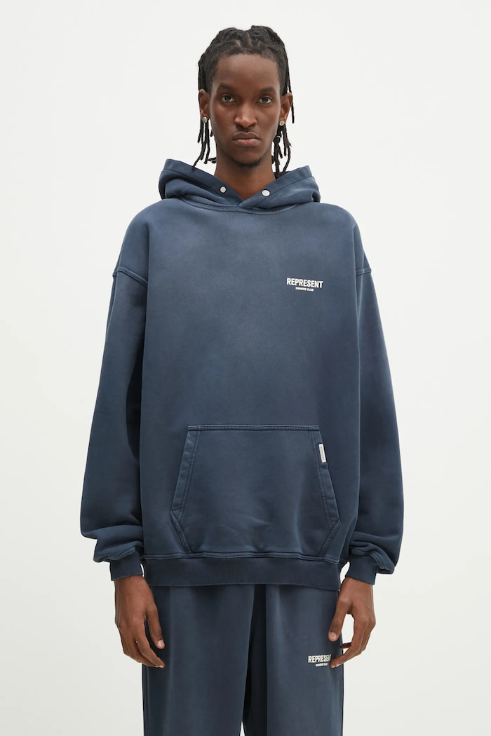 Represent cotton sweatshirt Owners Club Hoodie cotton blue OCM41113.224