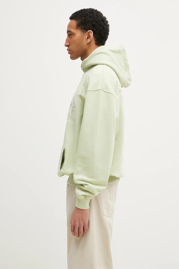 Памучен суичър Represent Elegance In Motion Hoodie MLM41065.37 зелен SS25