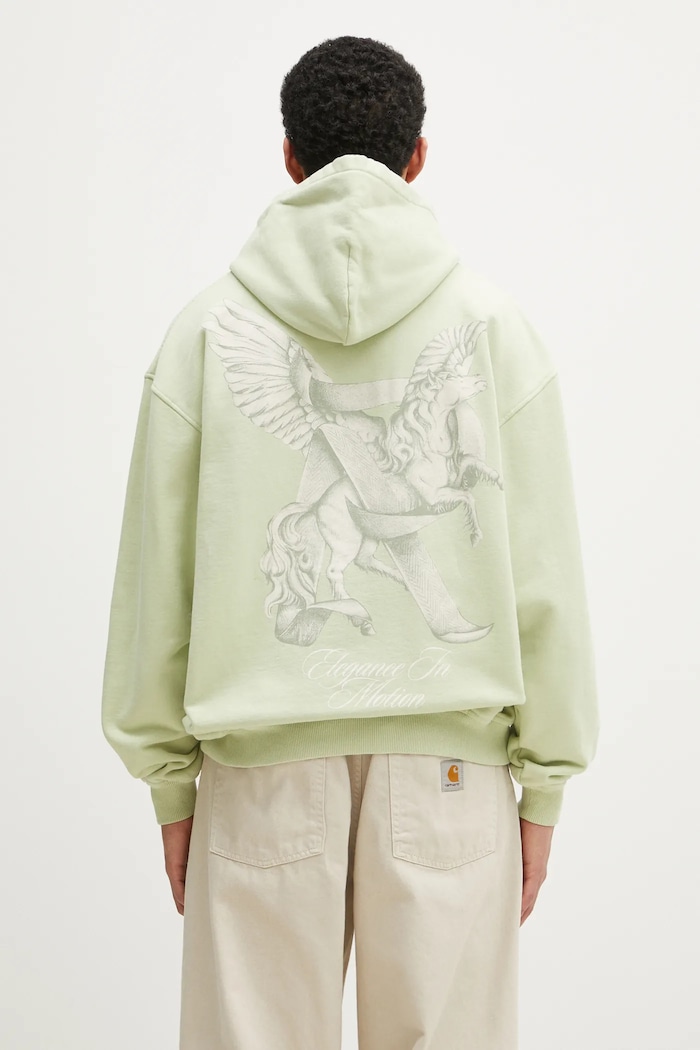 Дрехи Памучен суичър Represent Elegance In Motion Hoodie MLM41065.37 зелен