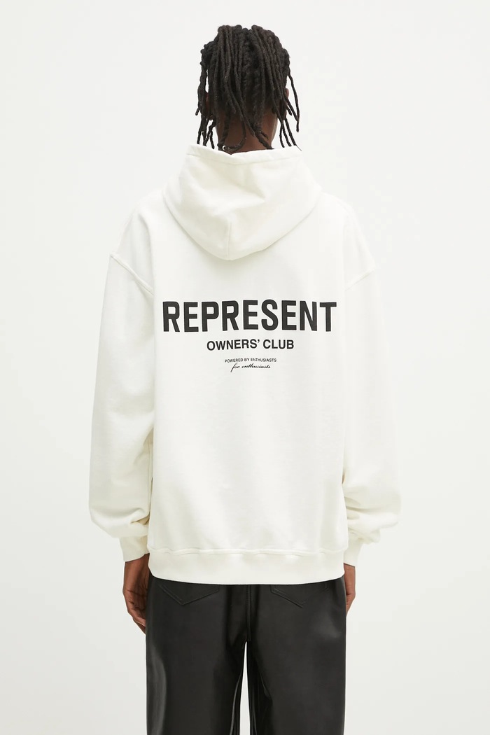 Odjeća Pamučna dukserica Represent Owners Club Hoodie OCM41113.072 bež