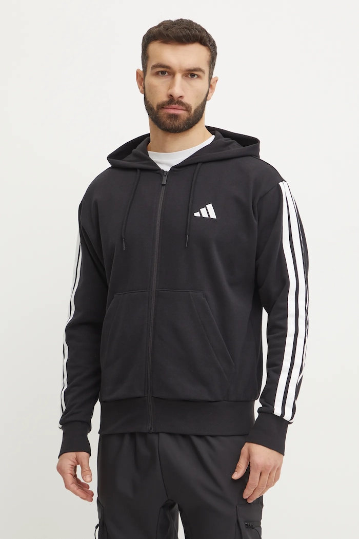 Кофта adidas Essentials с капюшоном чёрный JD1877