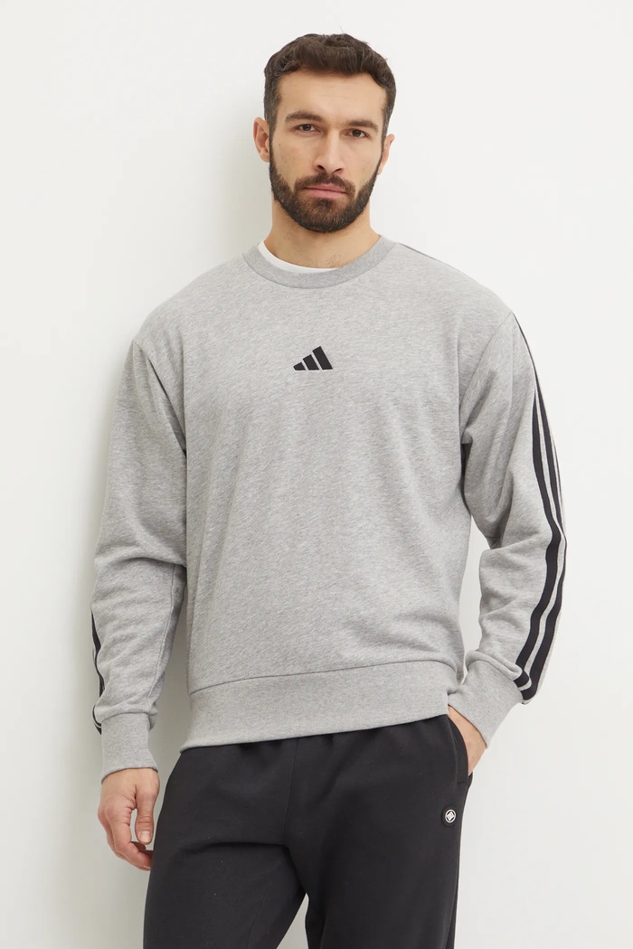 adidas bluza Essentials aplikacja szary JE6374